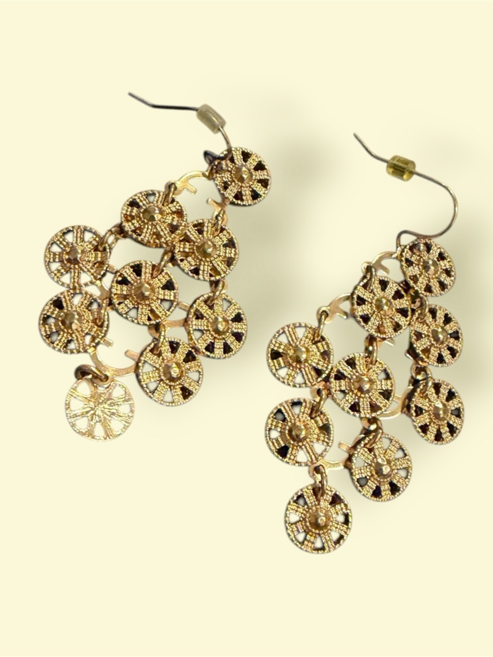 Gold Medallion Earrings - Women's Fashion Jewelry